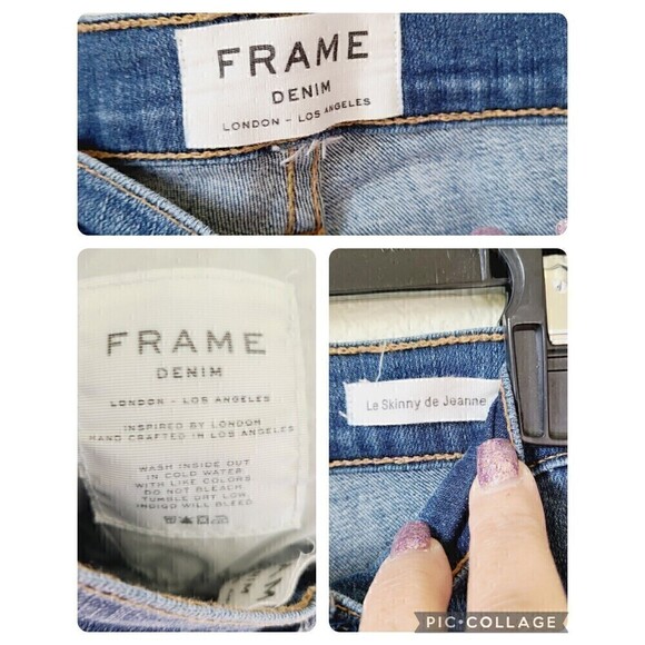 Frame Denim Le Skinny De Jeanne Distressed Jeans Size 26 ( 26 X 29‎ ) - Picture 7 of 11